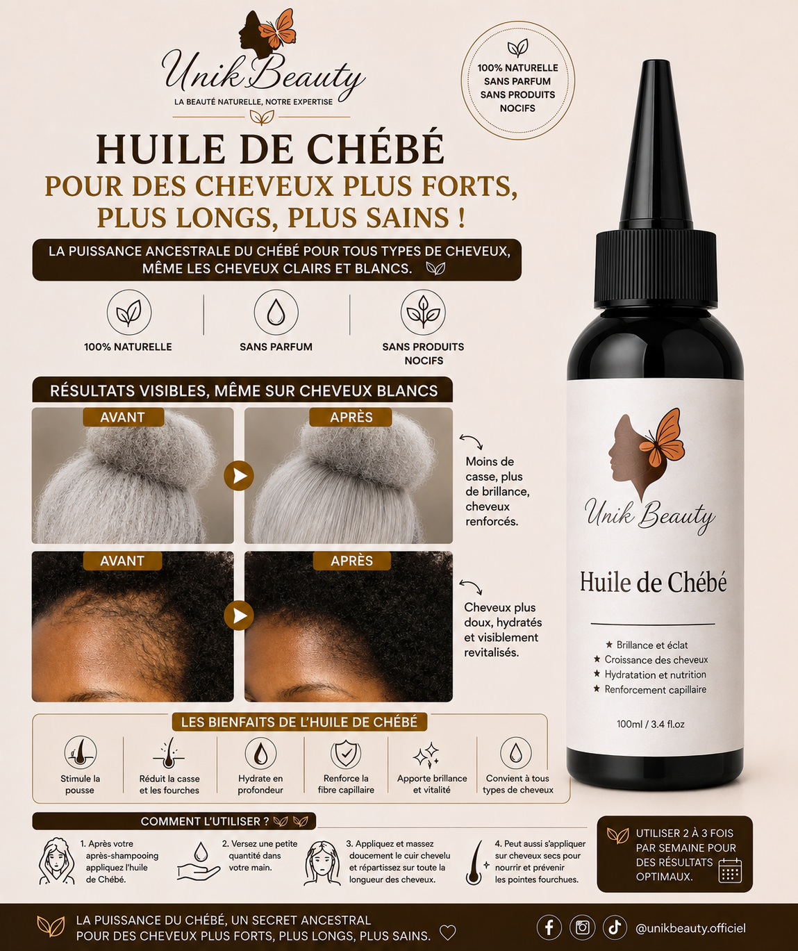 Huile de Chébé – Unik Beauty