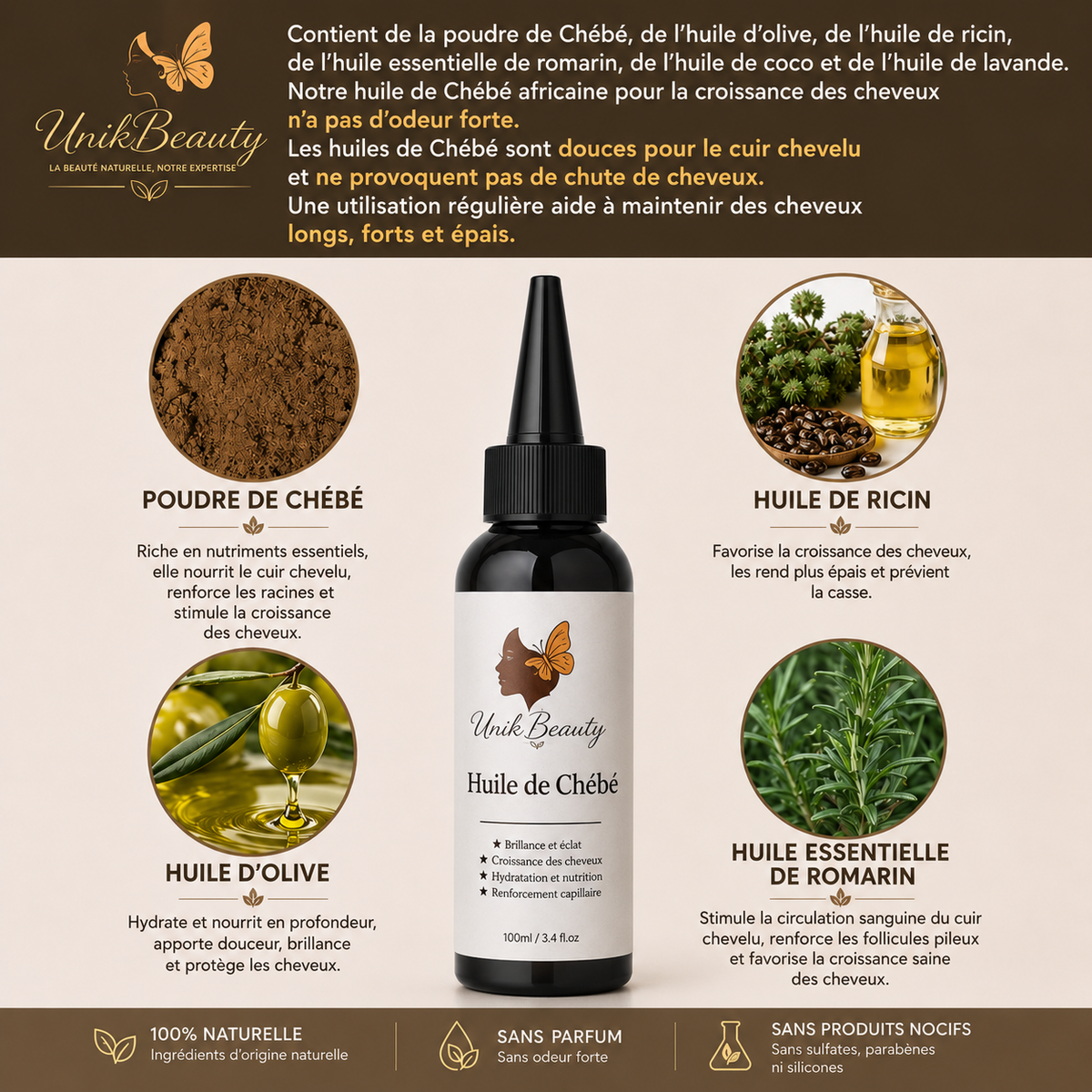 Huile de Chébé – Unik Beauty