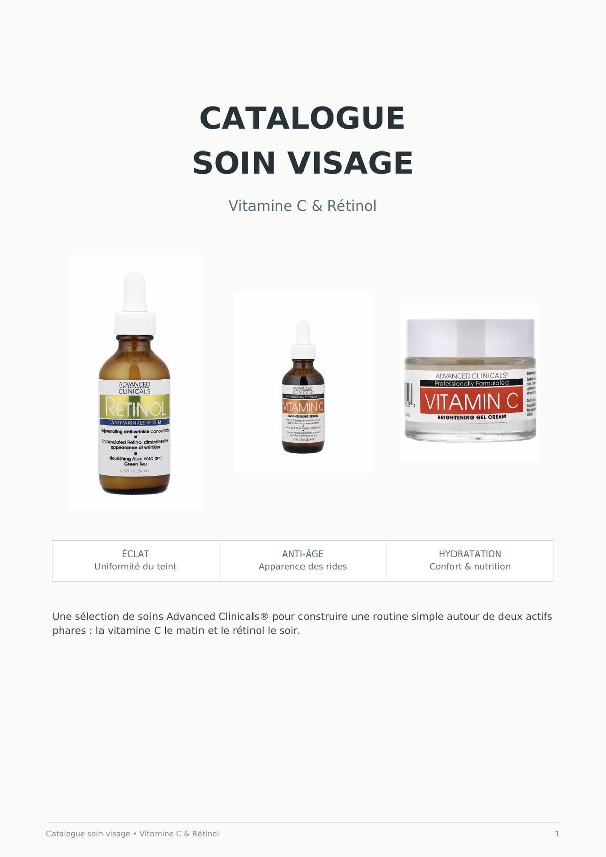 CATALOGUE
SOIN VISAGE
