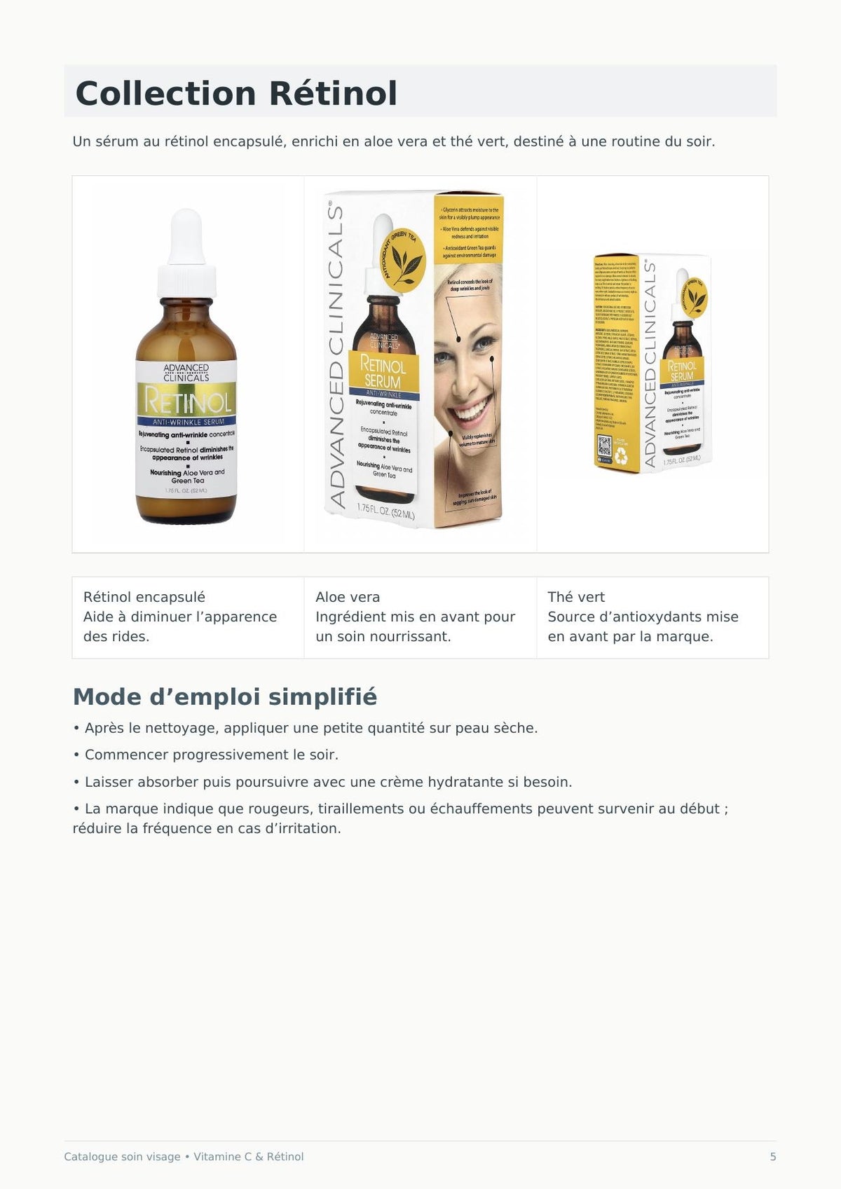 CATALOGUE
SOIN VISAGE